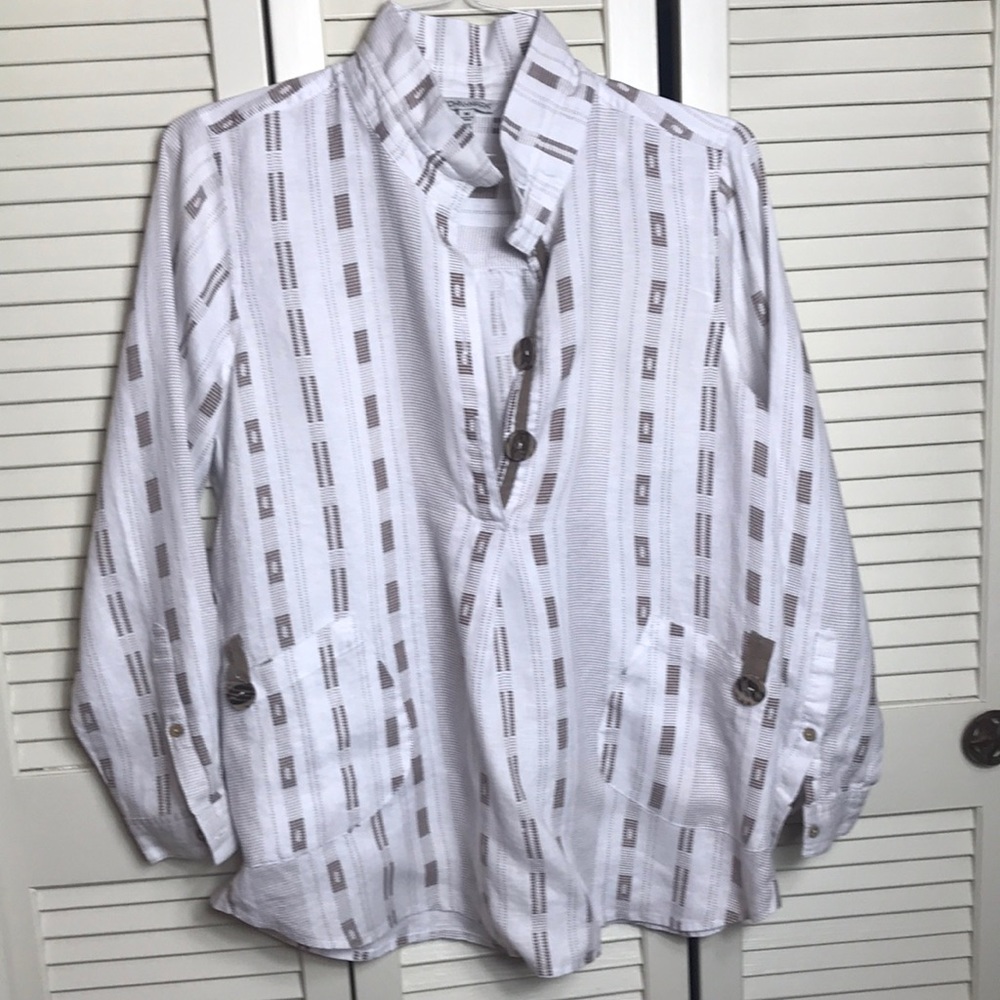 John Mark linen top